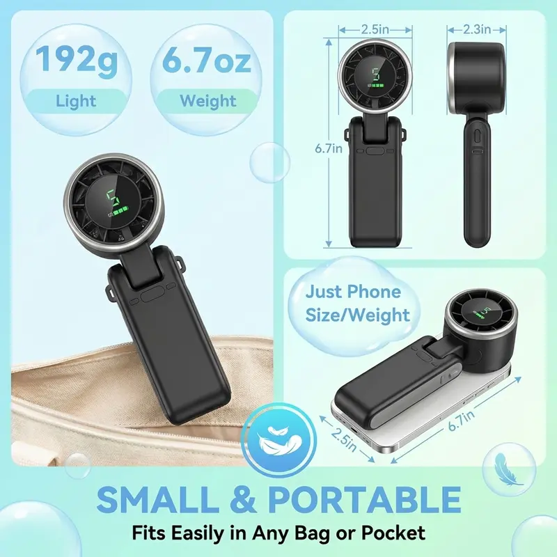 ❄️Last Day 70% OFF🔋Rechargeable Mini Turbine Fan