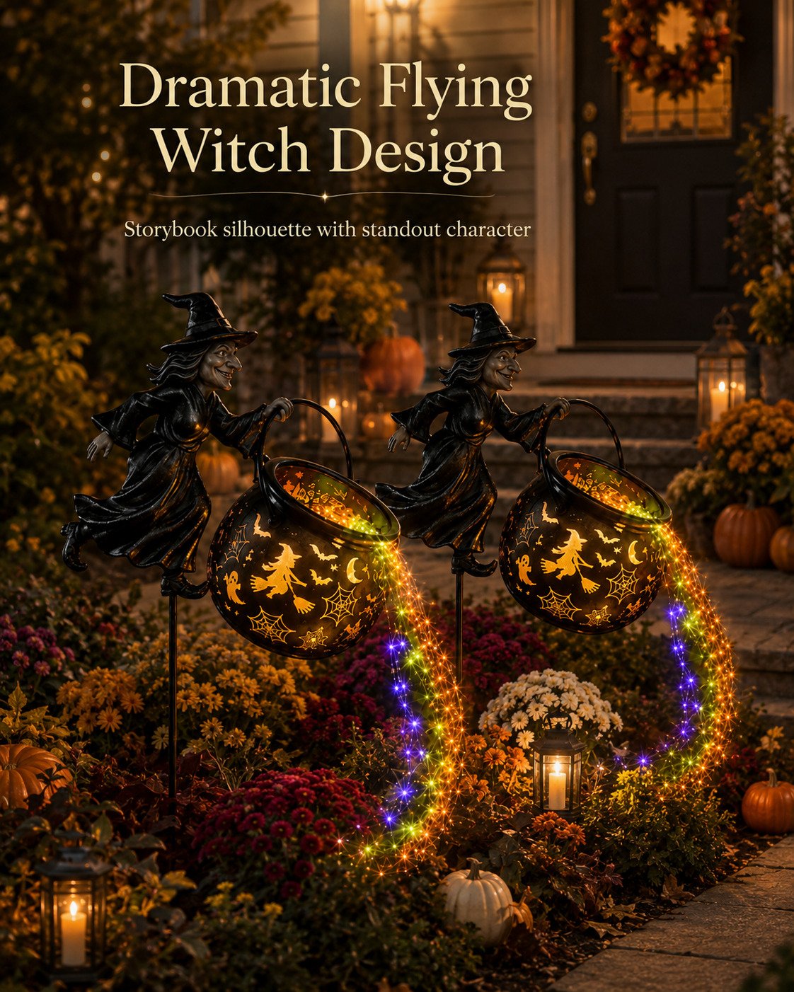 đ„Last Day 49% OFFđHalloween Witch Cauldron Garden Light