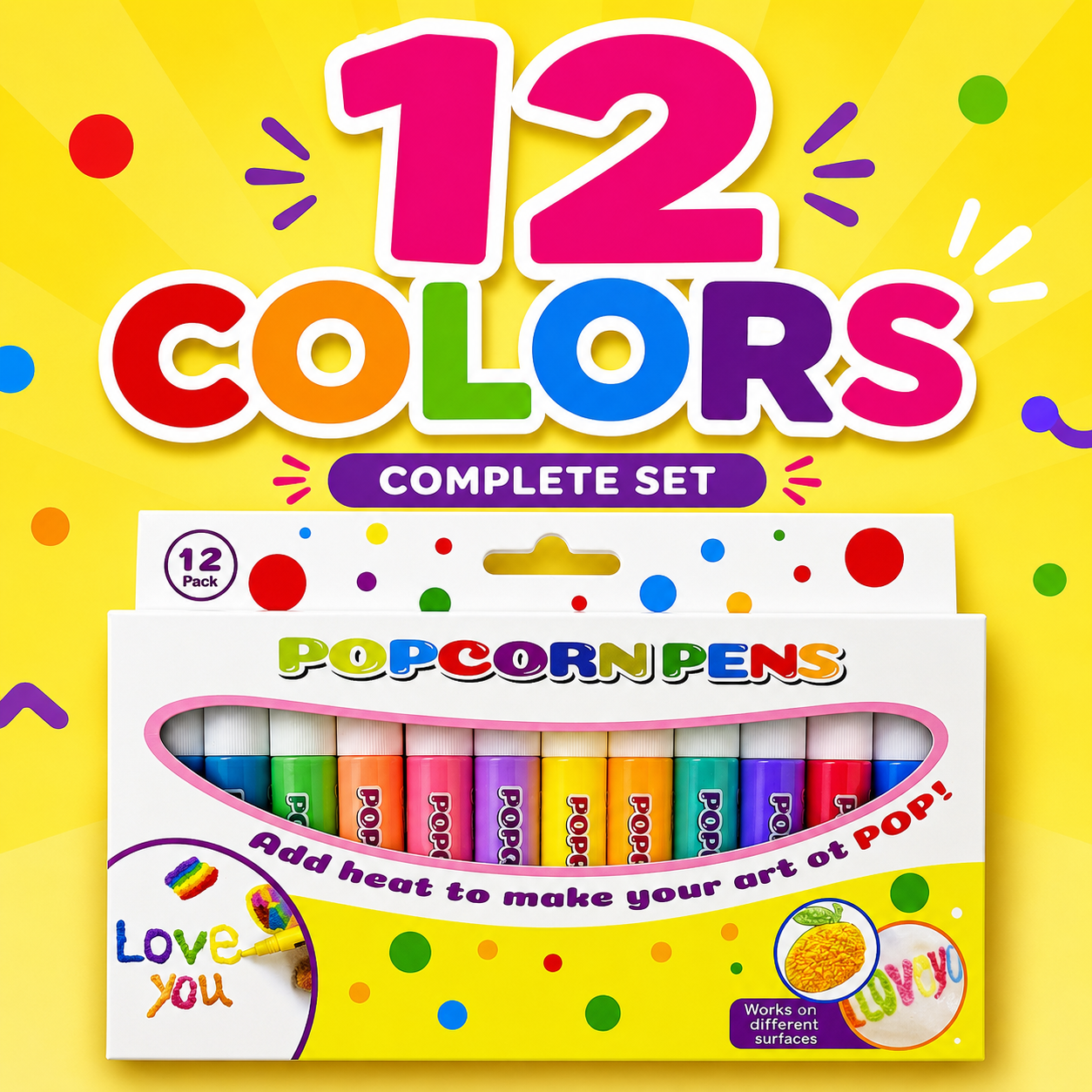 🎁🔮Magic Pen – Draw 3D with one stroke!🎄 DIY Bubble Popcorn Drawing Pens🛒