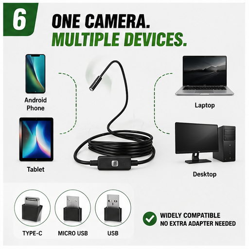 5M Waterproof Endoscope Camera