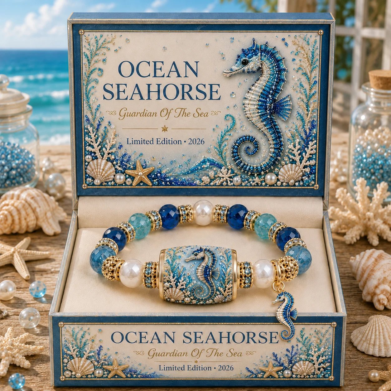 💥 Last Day 49% OFF – 🌊 Ocean Guardian Bracelet Collection | 7 Marine Creature Designs, Gemstone-Style Beads & Matching Sea Charms 🐚✨