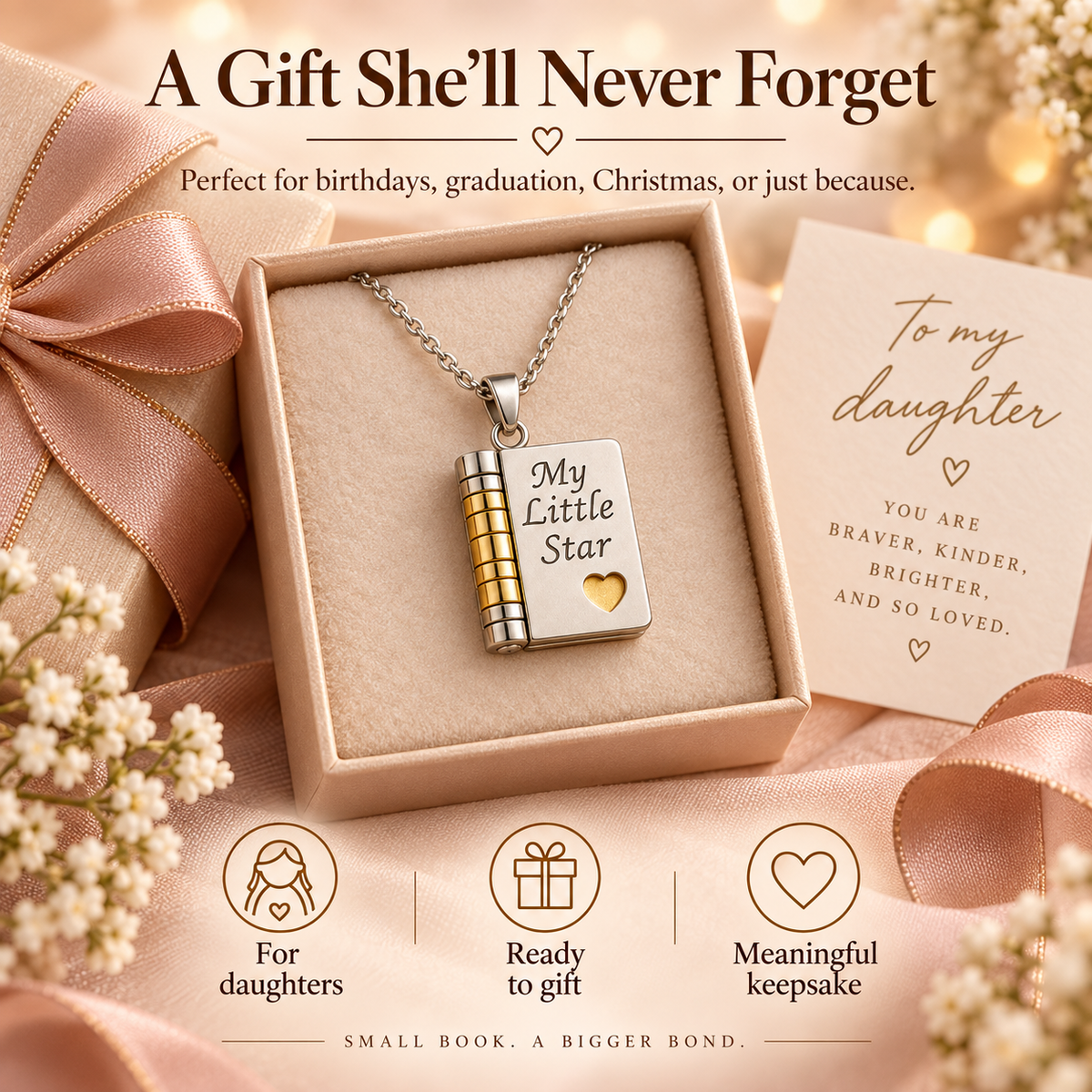 ⭐❤️ My Little Star Necklace for Daughter — A Meaningful Gift She’ll Treasure 🍀