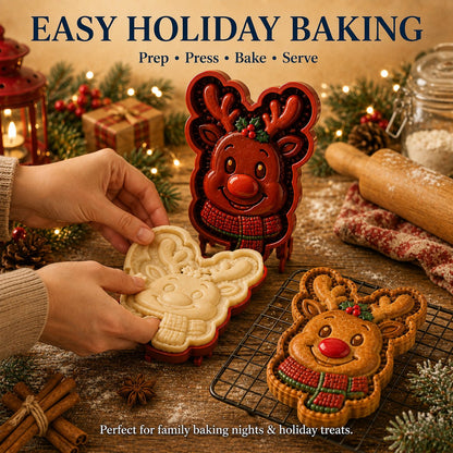 🔥😍 Last Day 49% OFF – 🎄 9-Design Christmas Mini Pie Mold Collection | Reusable Embossed Molds for Shaping Detailed Santa, Snowman, Reindeer, Tree & Holiday Pies 🥧✨