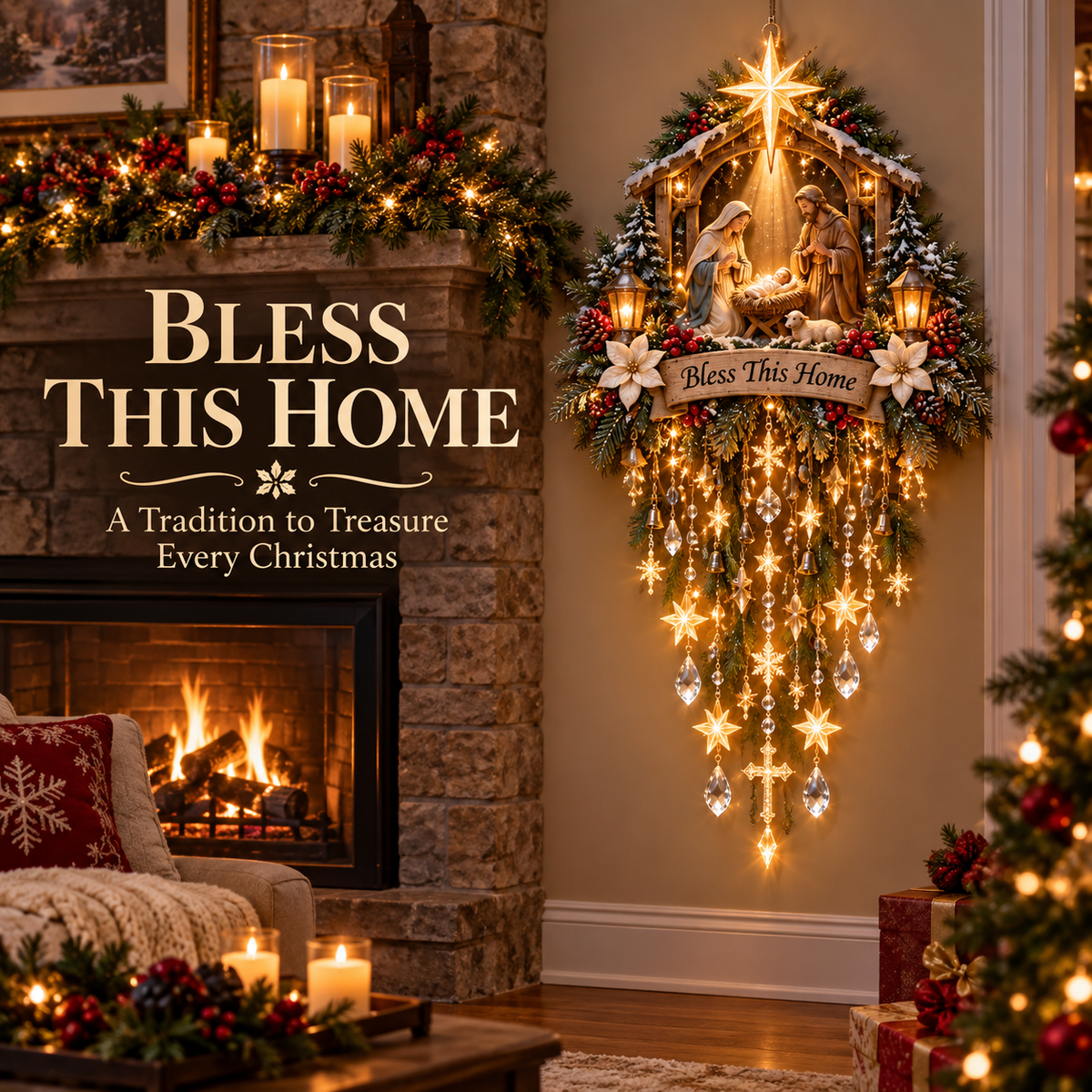 ✝️ Lighted Nativity Wall Decor for Christmas ✨