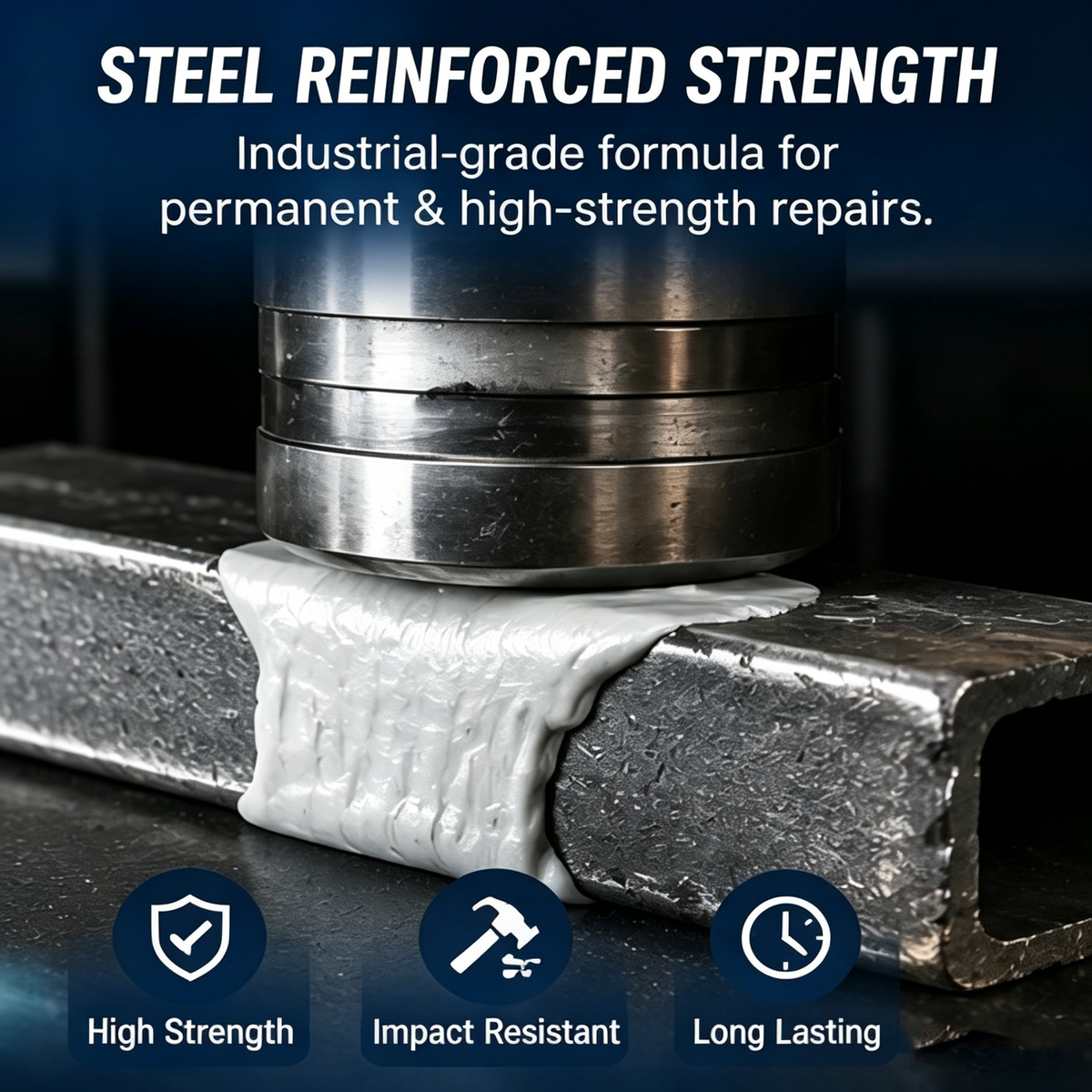 🎉Steel Reinforced Epoxy Repair Putty for Metal Wood Concrete and PVC🛒