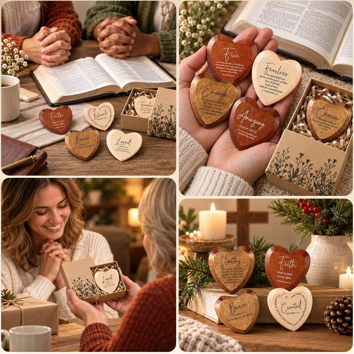 Only $14.99 Last Day Promotion!🎁 - ✝️ Christian Pocket Hearts Gift Set