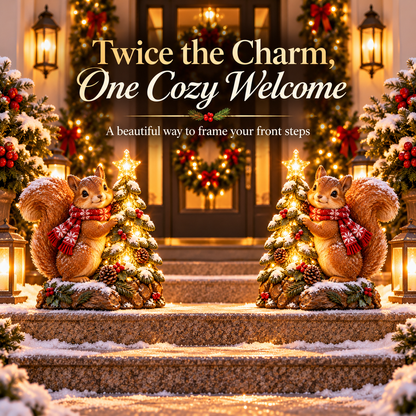 🎄 Last Day 49% Christmas Woodland Friends™ – Lighted Holiday Step Decor | 4 Festive Designs ✨
