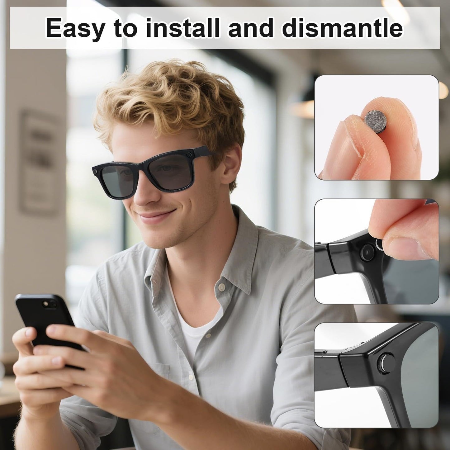 🔥LAST DAY 50% OFF-Smart Glasses LED Light Blocking Stickers