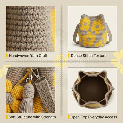 🌼Handmade Crochet Flower Tote 🌼✨