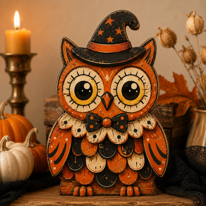 🎃Vintage Halloween Wooden Character Tabletop Decor