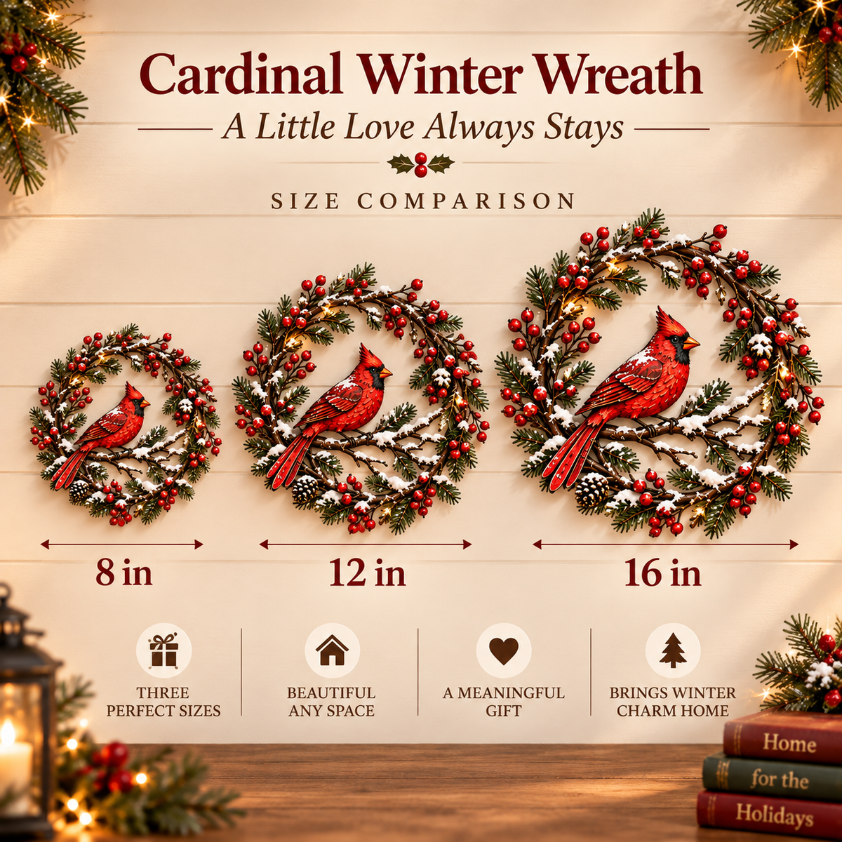 ✝️ Faith & Blessing Christmas Wreath Collection™ – Nativity, Angel & Cardinal Holiday Wall Decor
