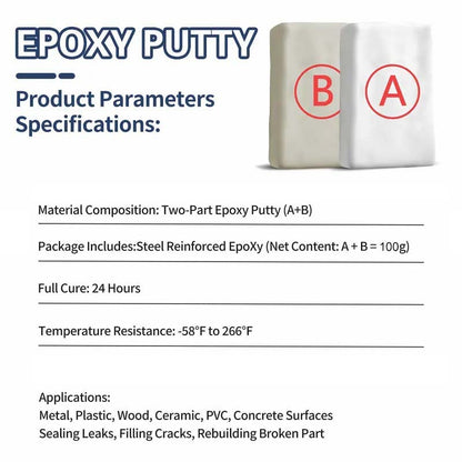 🎉Steel Reinforced Epoxy Repair Putty for Metal Wood Concrete and PVC🛒