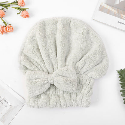 🎀Cute bow drying cap for women, absorbent quick-drying, thickened
