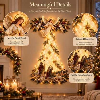 ✨ Christmas Angel Shepherd Wall Art With LED Lights