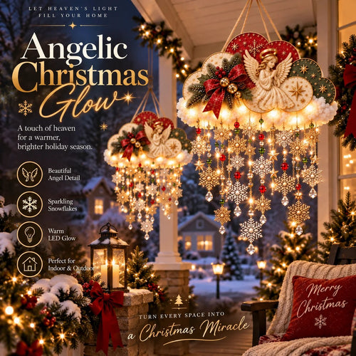 💯 Angelic Christmas Snowfall Cloud – Lighted Hanging Holiday Decor☁️