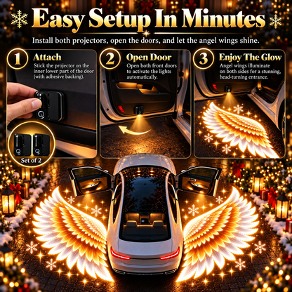 👼 Angel Wing Car Door Projector Lights | 2-Light Left & Right Set