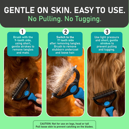✨Last Day 70% OF🐾Double-Sided Pet Grooming Brush – Hurtless Shedding