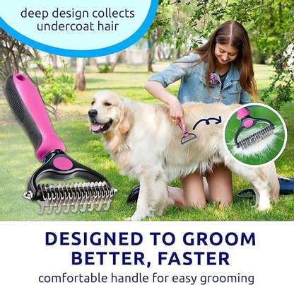 ✨Last Day 70% OF🐾Double-Sided Pet Grooming Brush – Hurtless Shedding