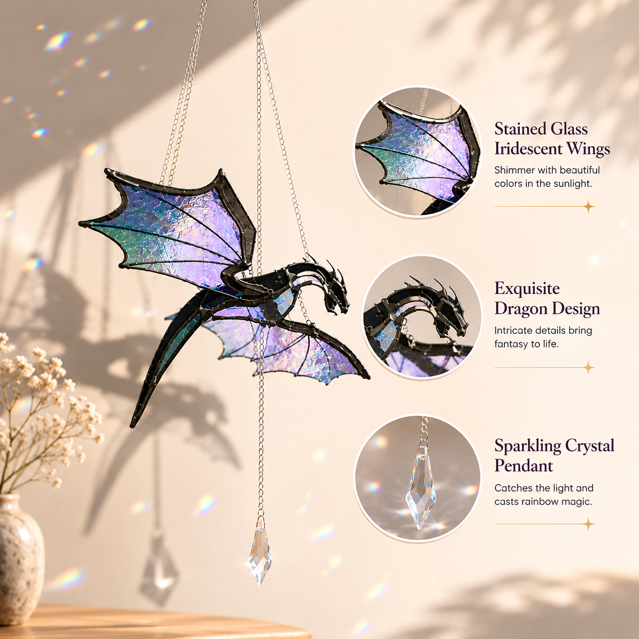 🔥Day Sale 50% OFF❤️iron flying dragon hanging ornament