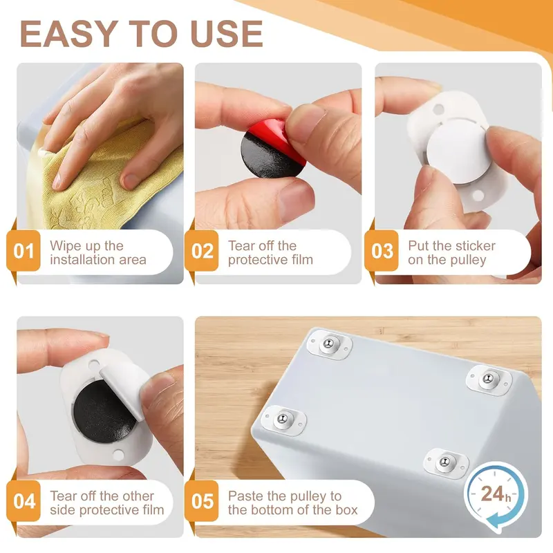 🔥Last Day 50% OFF🎁360° Rotating Mini Universal Appliance Rollers for Kitchen