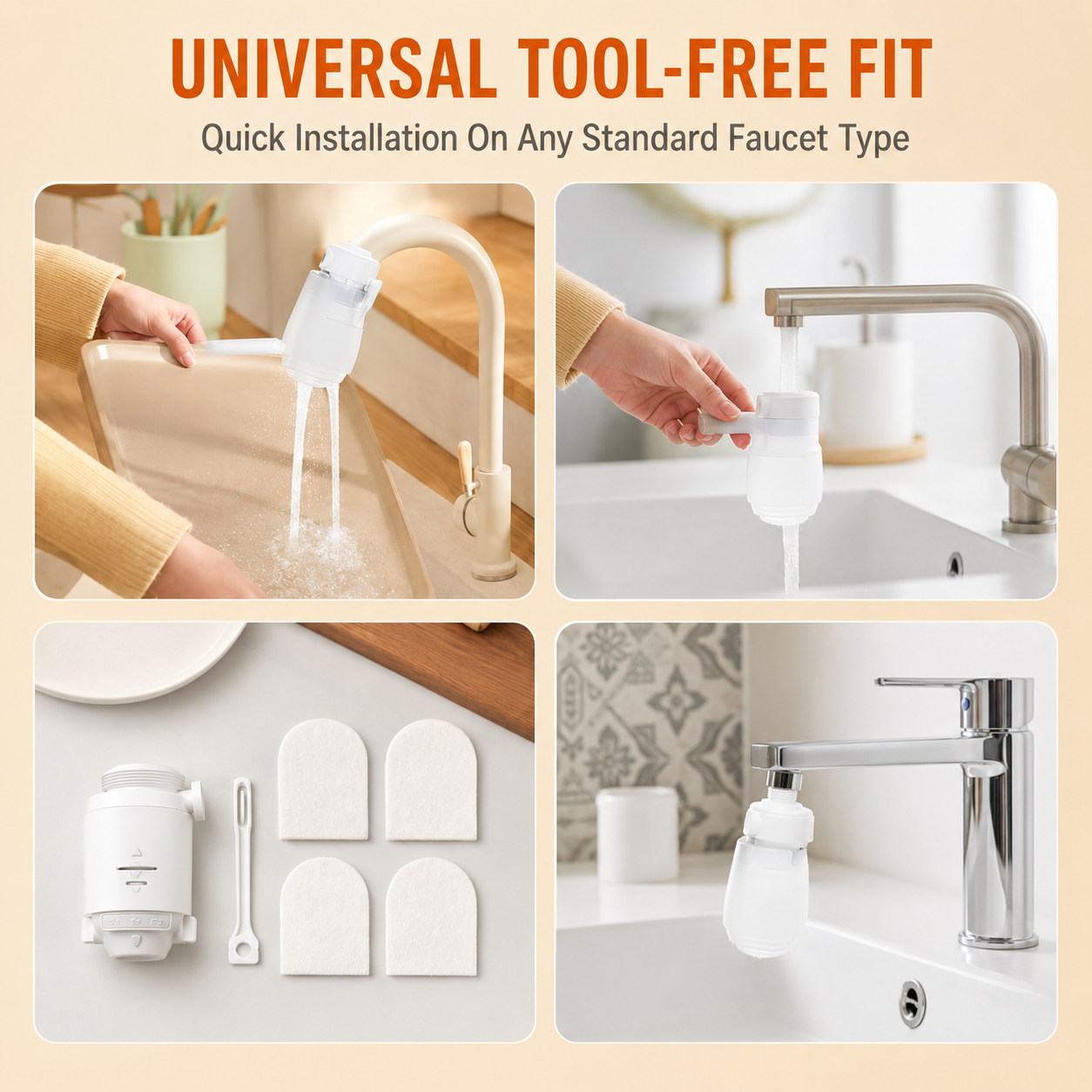 🔥Day Sale 50% OFF✨Anti-Splash Kitchen Faucet Filter for Sediment & Rust Removal