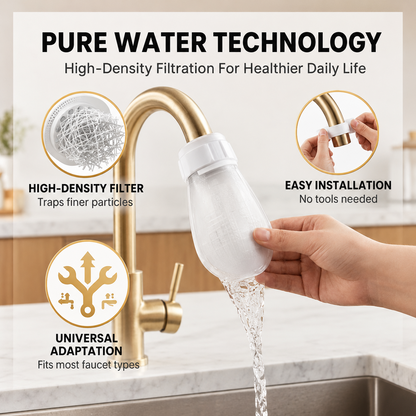 🔥Day Sale 50% OFF✨Anti-Splash Kitchen Faucet Filter for Sediment & Rust Removal