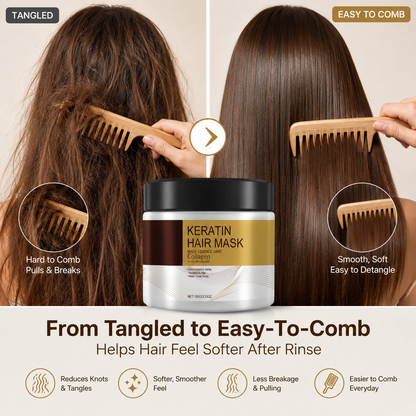 🔥50% OFF Today! Collagen Keratin Hair Mask – Deep Conditioning Care for Softer, Smoother & Glossier-Looking Hair ✨