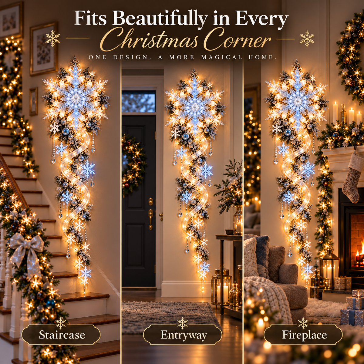 ❄️ 49% OFF | Giant Snowflake Blizzard Trail™ – Turn Your Home Into a Winter Wonderland