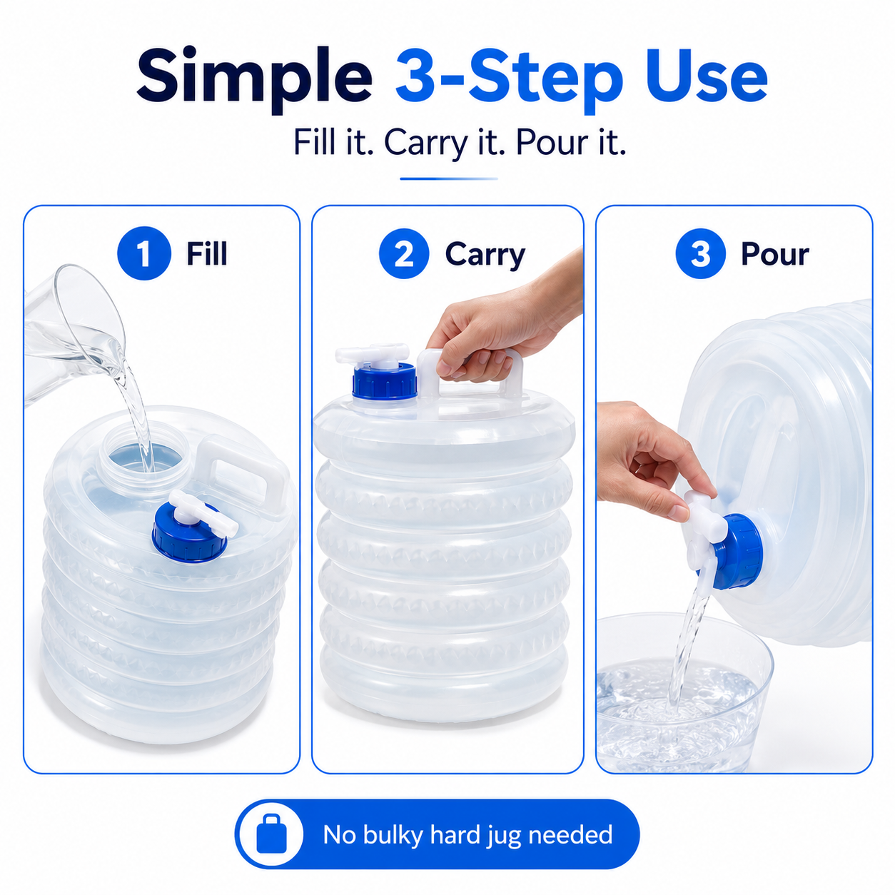 ☀️ Summer Limited-Time 50% OFF💧 – Collapsible Water Container with Spigot