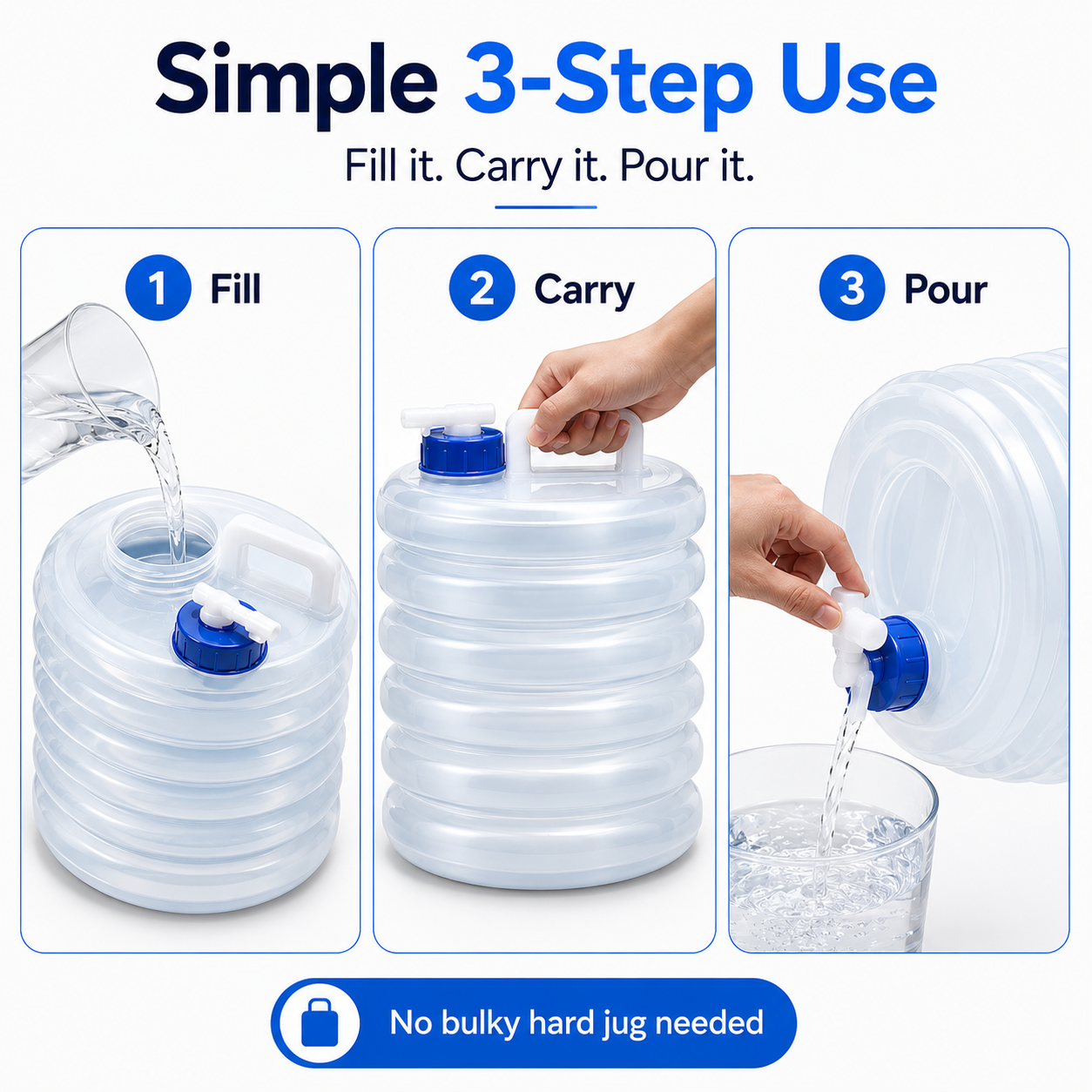☀️ Summer Limited-Time 50% OFF💧 – Collapsible Water Container with Spigot🛒
