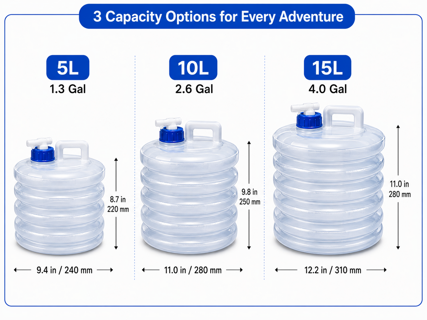 ☀️ Summer Limited-Time 50% OFF💧 – Collapsible Water Container with Spigot🛒