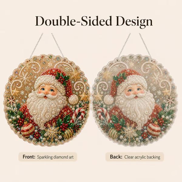 ✨ LAST DAY 49% OFF – 🎄 Christmas Pearl Diamond Art Hanging Ornament Kit