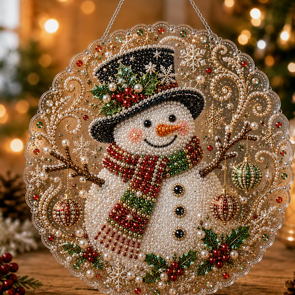 ✨ LAST DAY 49% OFF – 🎄 Christmas Pearl Diamond Art Hanging Ornament Kit