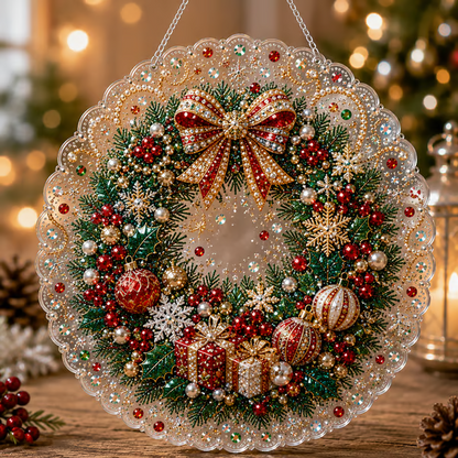 ✨ LAST DAY 49% OFF – 🎄 Christmas Pearl Diamond Art Hanging Ornament Kit