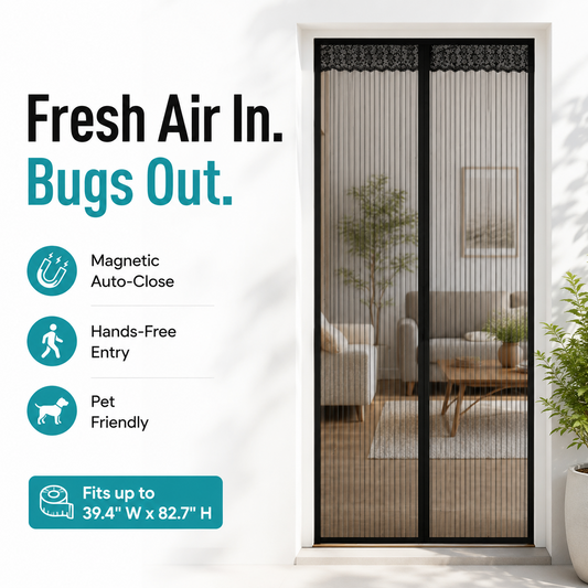 🧲Summer Limited-Time 50% OFF 🦟Magnetic Screen Door – Hands-Free Auto-Close Mesh Curtain for Bug