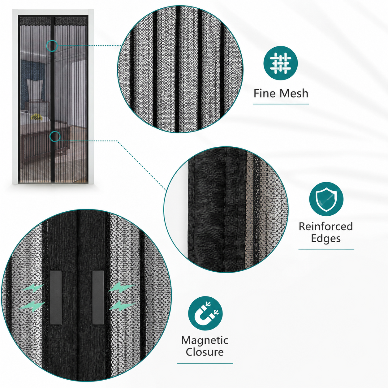 🧲Summer Limited-Time 50% OFF 🦟Magnetic Screen Door – Hands-Free Auto-Close Mesh Curtain for Bug