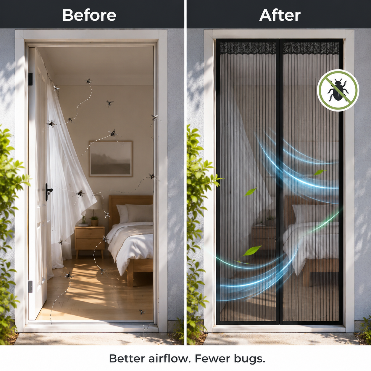 🧲Summer Limited-Time 50% OFF 🦟Magnetic Screen Door – Hands-Free Auto-Close Mesh Curtain for Bug
