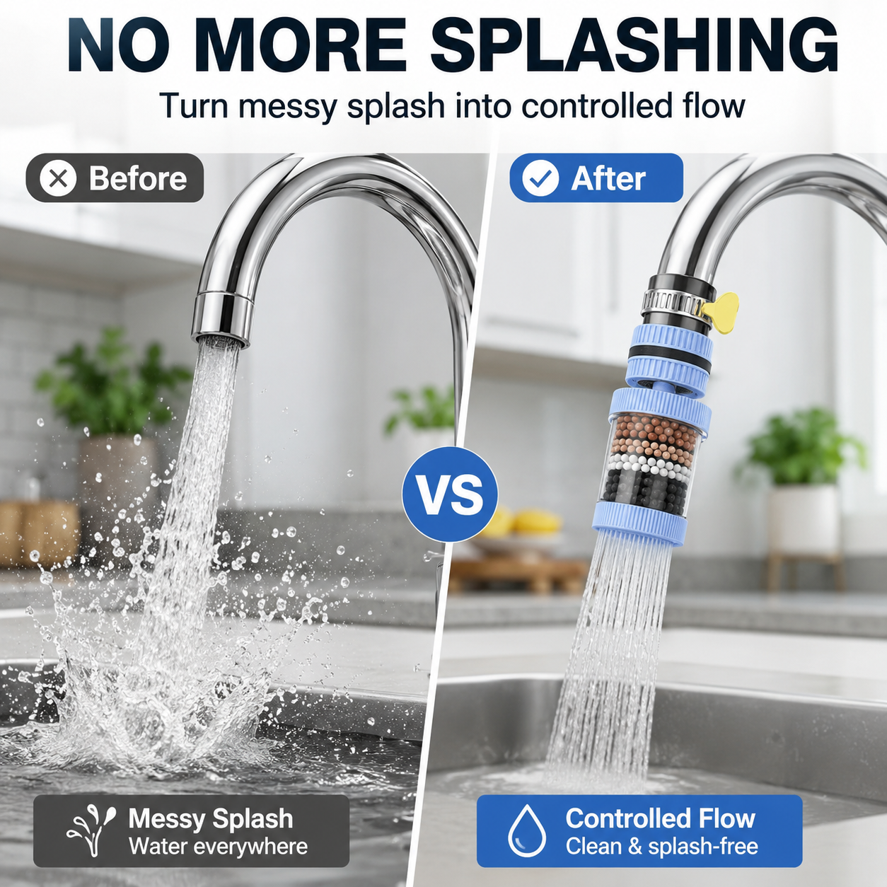 💧Summer Limited-Time 50% OFF 💧 Upgrade Your Faucet in Seconds – 360° Anti-Splash Filter Nozzle