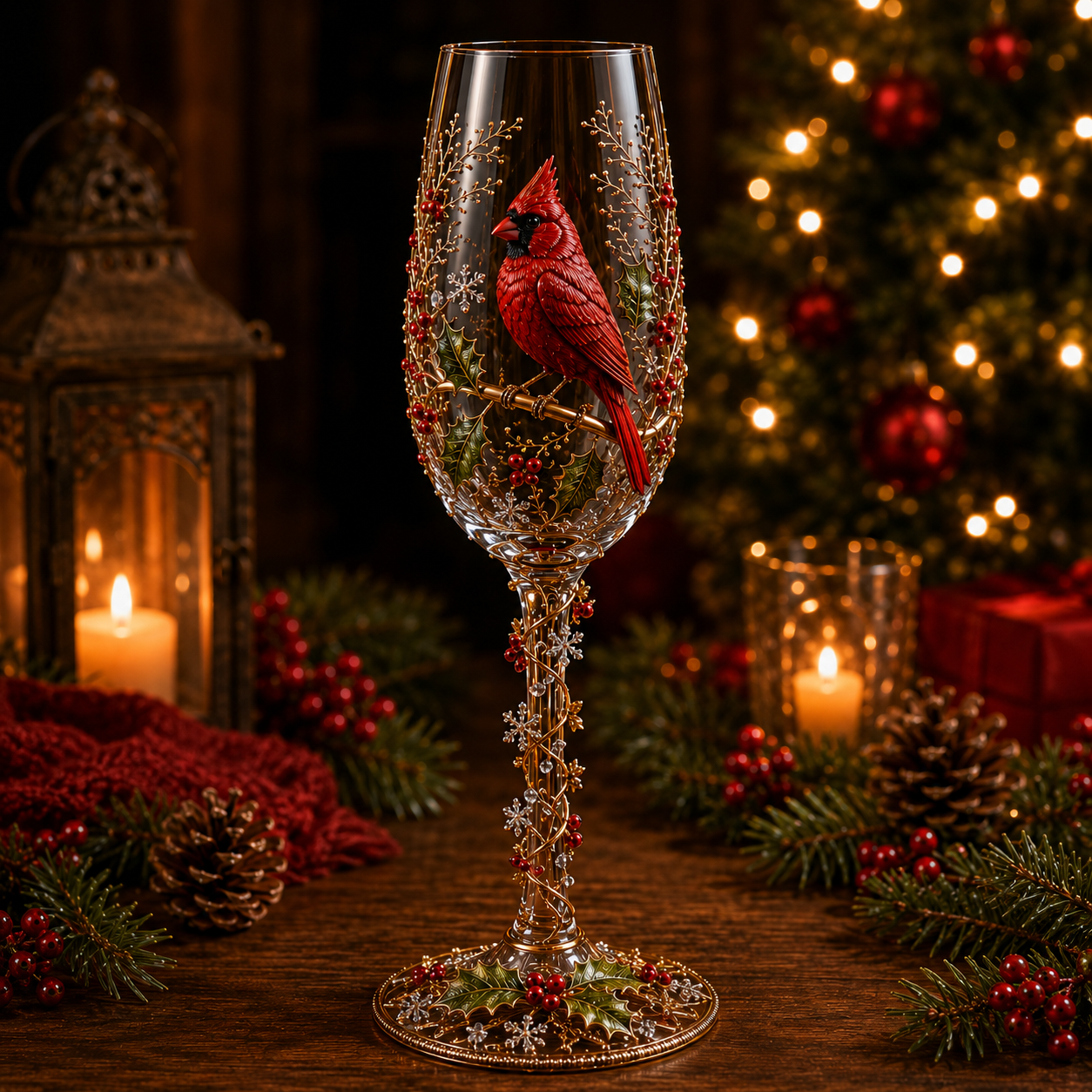 🔥 LAST DAY 50% OFF 🎁 Christmas Bird 3D Collector Champagne Glass Set🐦✨