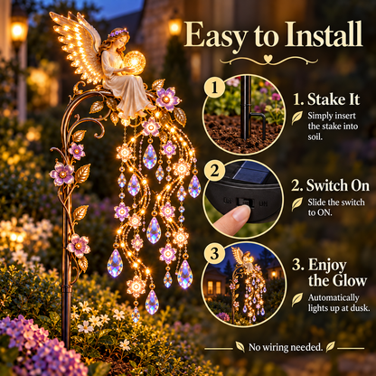 🪽 Angel Wings Garden Glow™ – Memorial Solar Garden Light