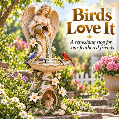 ☀️ Solar Angel Starlight Bird Waterer™🪽 – Lighted Garden Birdbath & Outdoor Decor⏳