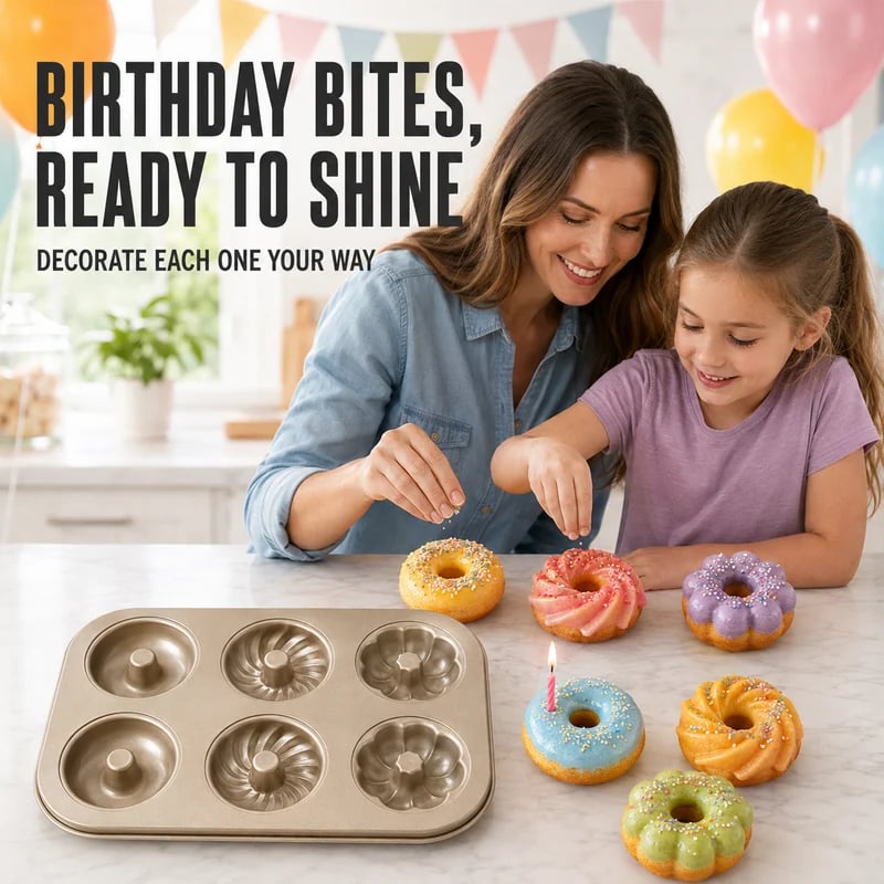 Decorated mini cakes for birthday celebrations
