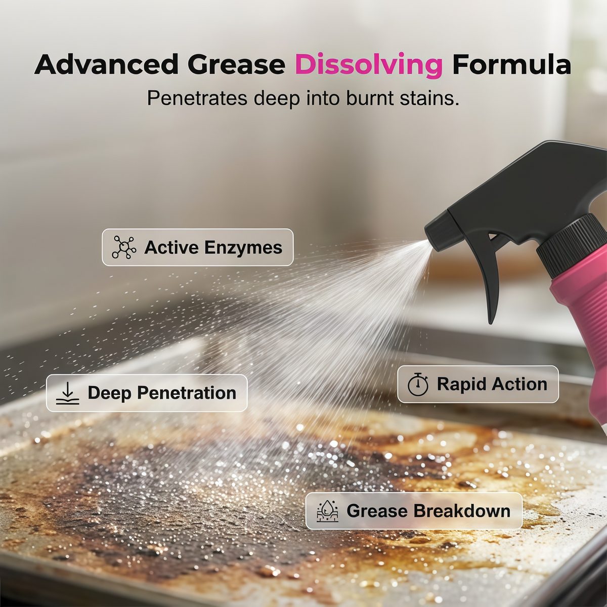 🔥Fast-Acting Heavy-Duty Grill Degreaser Spray🍀