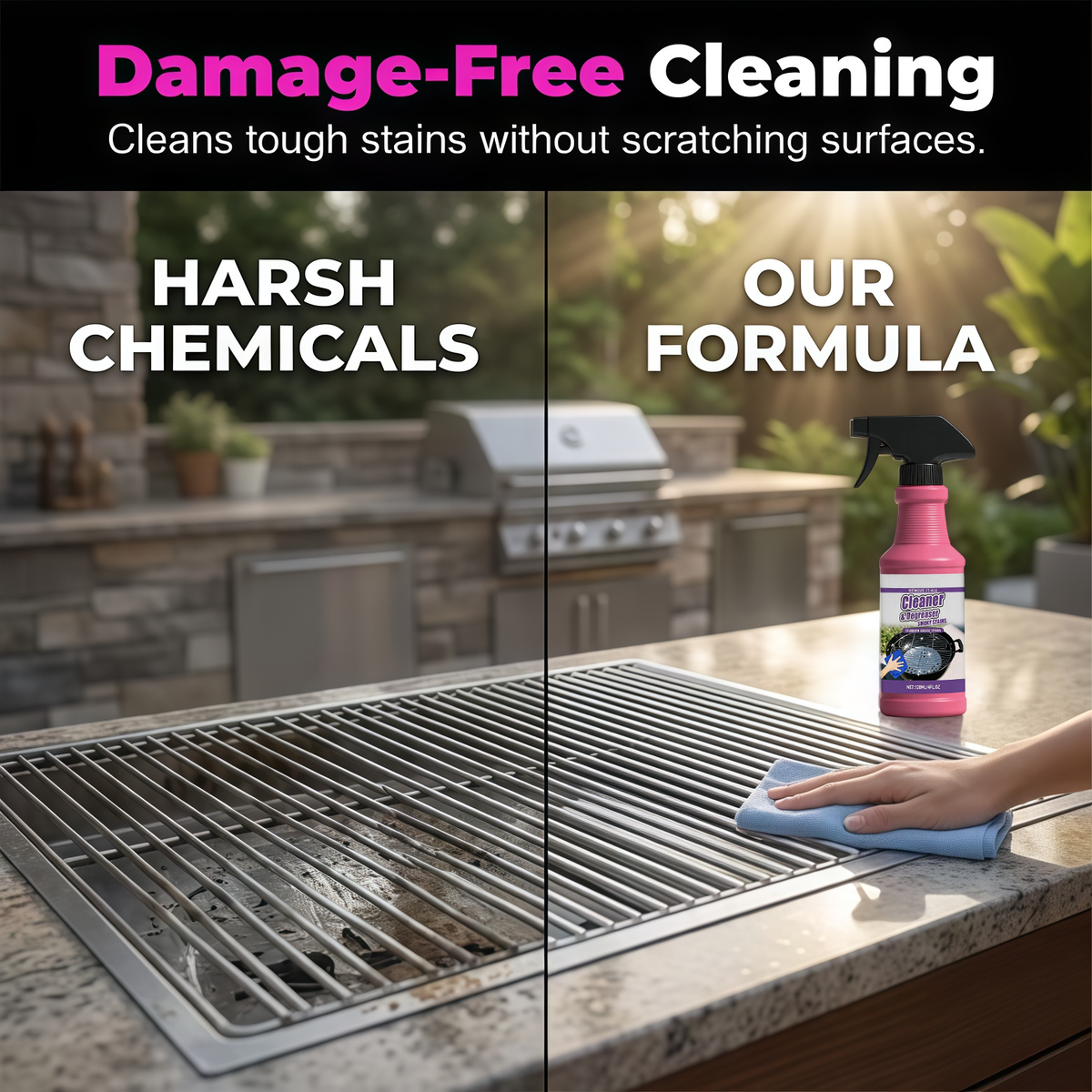 🔥Fast-Acting Heavy-Duty Grill Degreaser Spray🍀