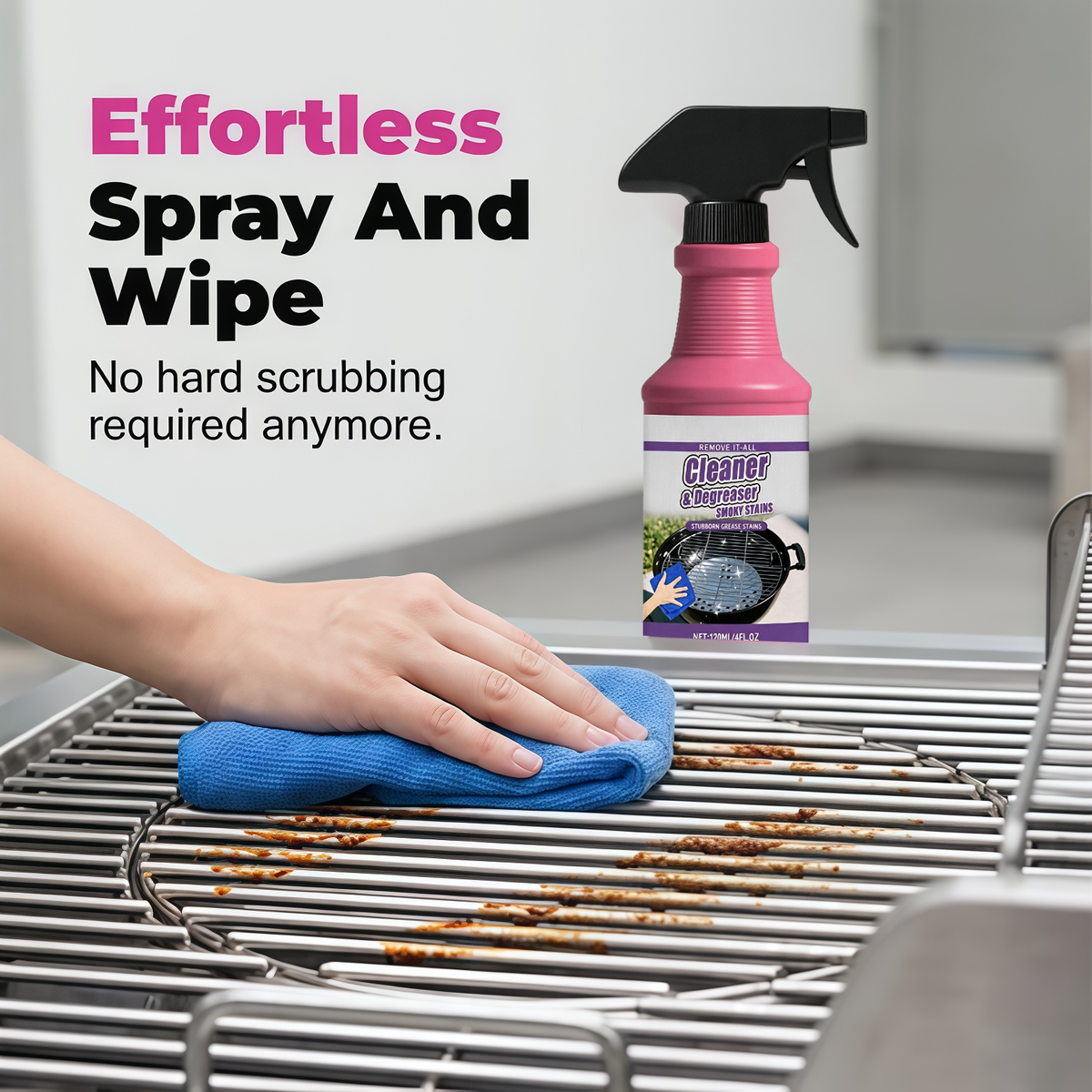 🔥Fast-Acting Heavy-Duty Grill Degreaser Spray🍀