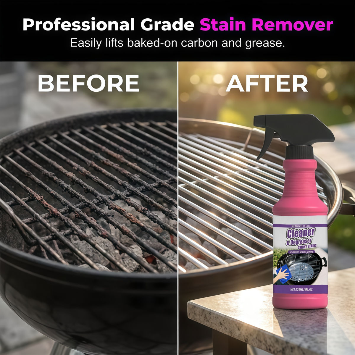 🔥Fast-Acting Heavy-Duty Grill Degreaser Spray🍀