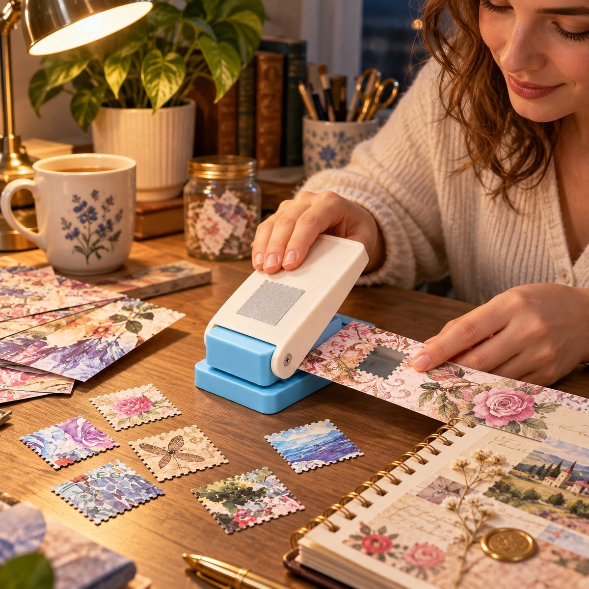 ✨Retro Seal Craft Puncher  Ideal for Junk Journal & Handmade Scrapbooking Projects