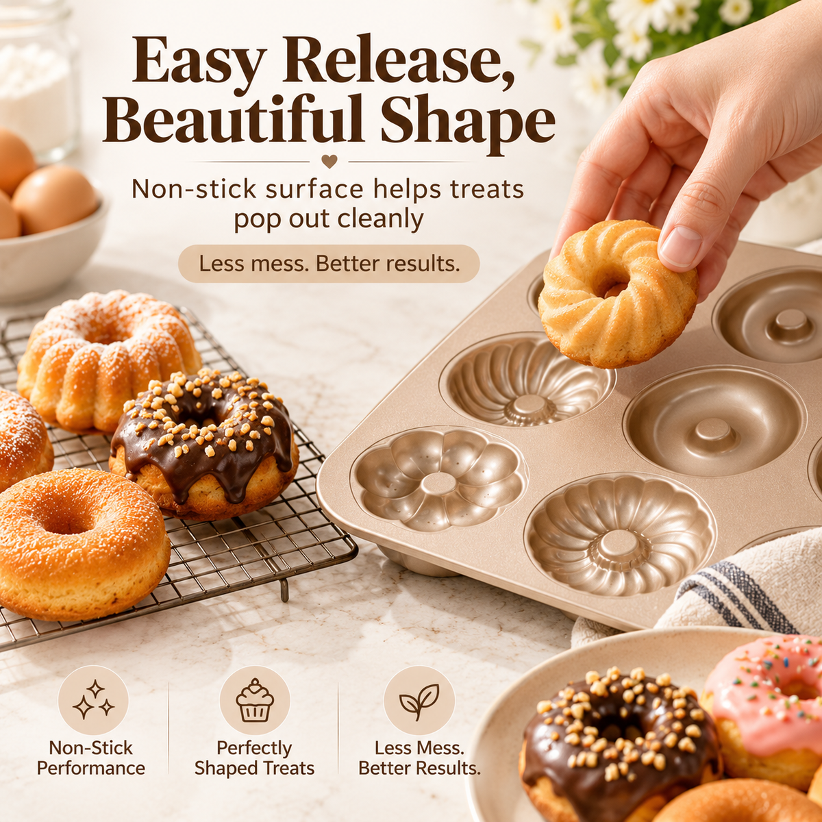 🔥 Hot Sale🍰 Bakery-Style Cakes at Home Bundt Cake Pan🍀