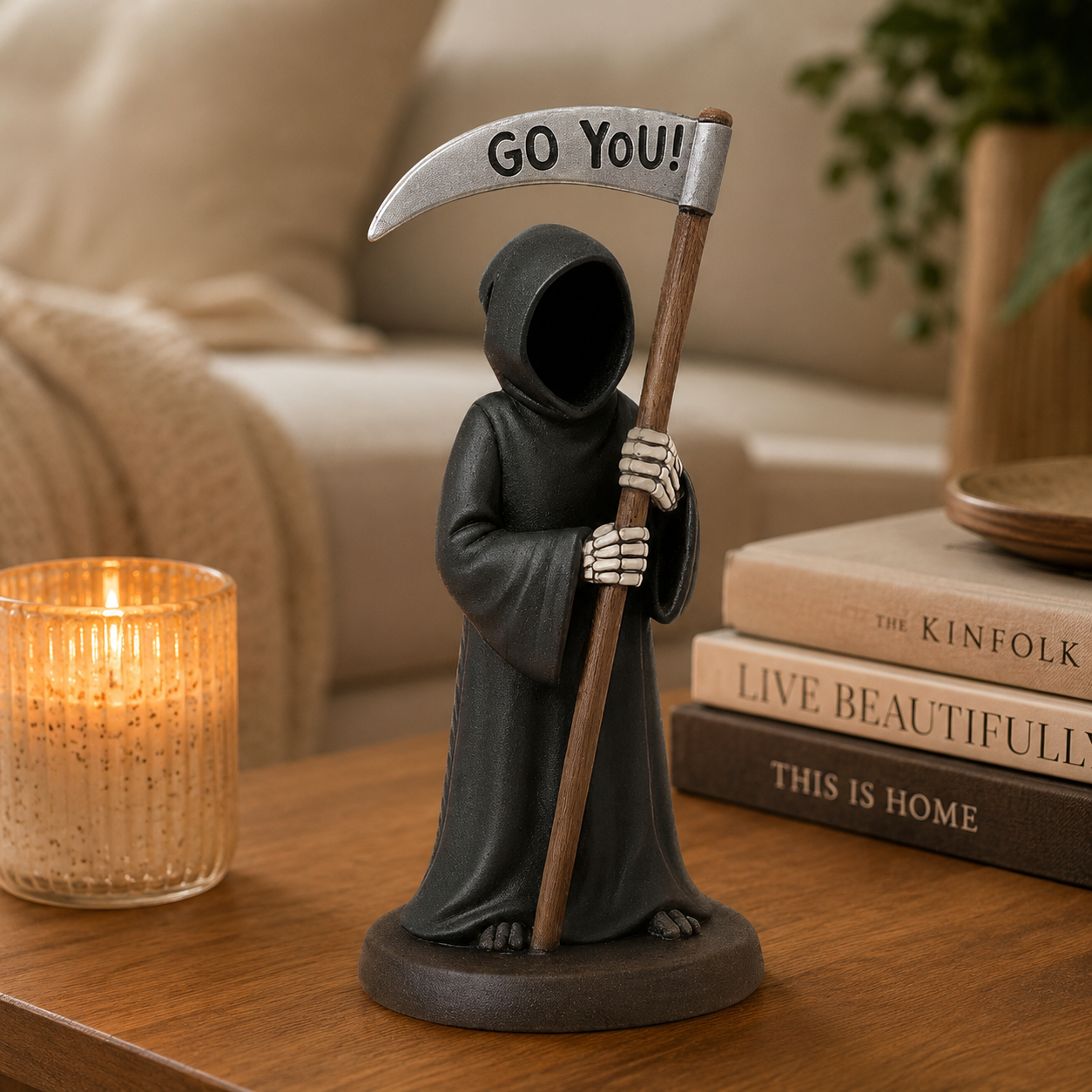 🔥 Last Day 49% OFF-💀Emotional Support Grim Reaper Figurine
