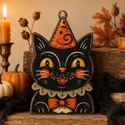 🎃Vintage Halloween Wooden Character Tabletop Decor